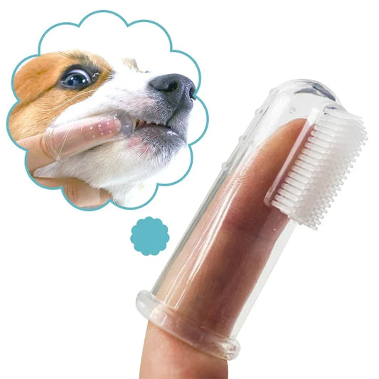 Silicone Pet Finger Toothbrush – Gentle Dental Care for Dogs & Cats