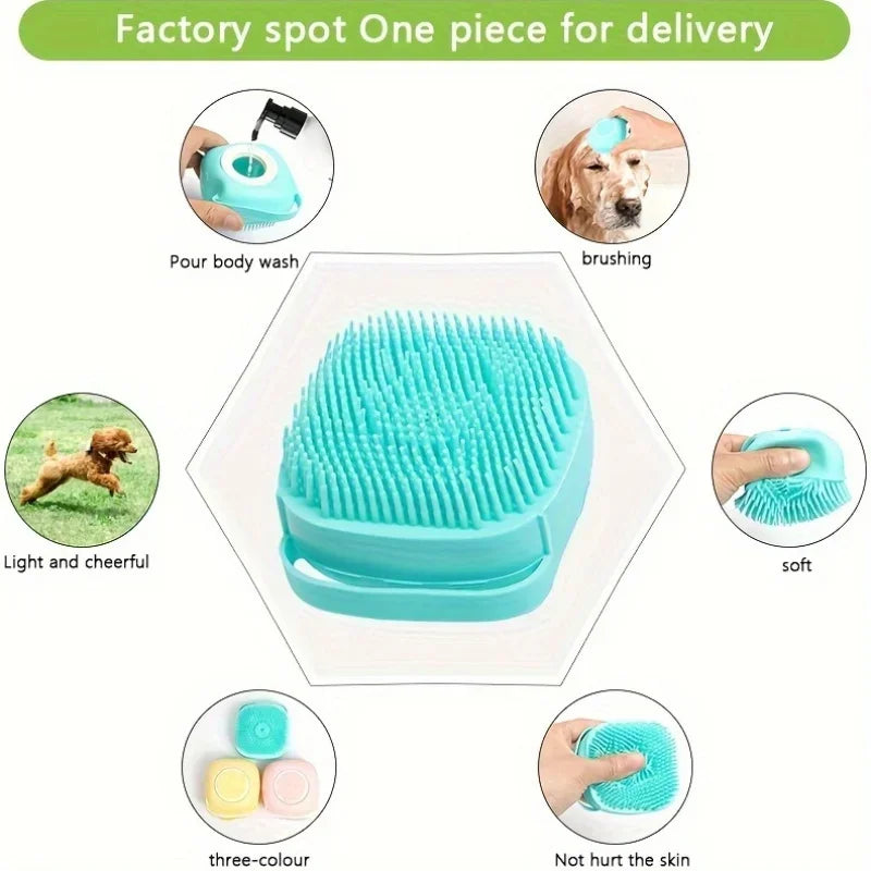 9 Pieces/pet Travel Grooming Kit Includes Hair Removal Brush, Flea Brush, Bath Brush, Nail Clipper and Toothbrush, Storage Bag